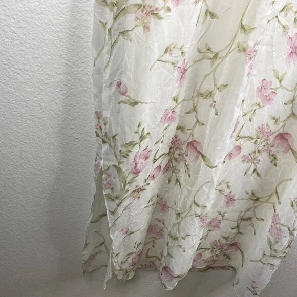 Ursula of Switzerland Dress White 18W Sleeveless Maxi Flora Romantic MOTB Whimsy - Picture 11 of 14